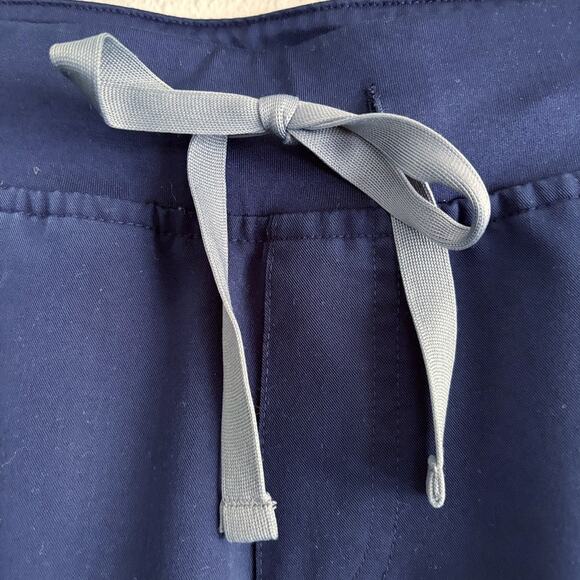 FIGS Zamora Jogger Scrub Pants XS Navy Medical Pants w/Pockets Elastic Waist - Picture 5 of 12